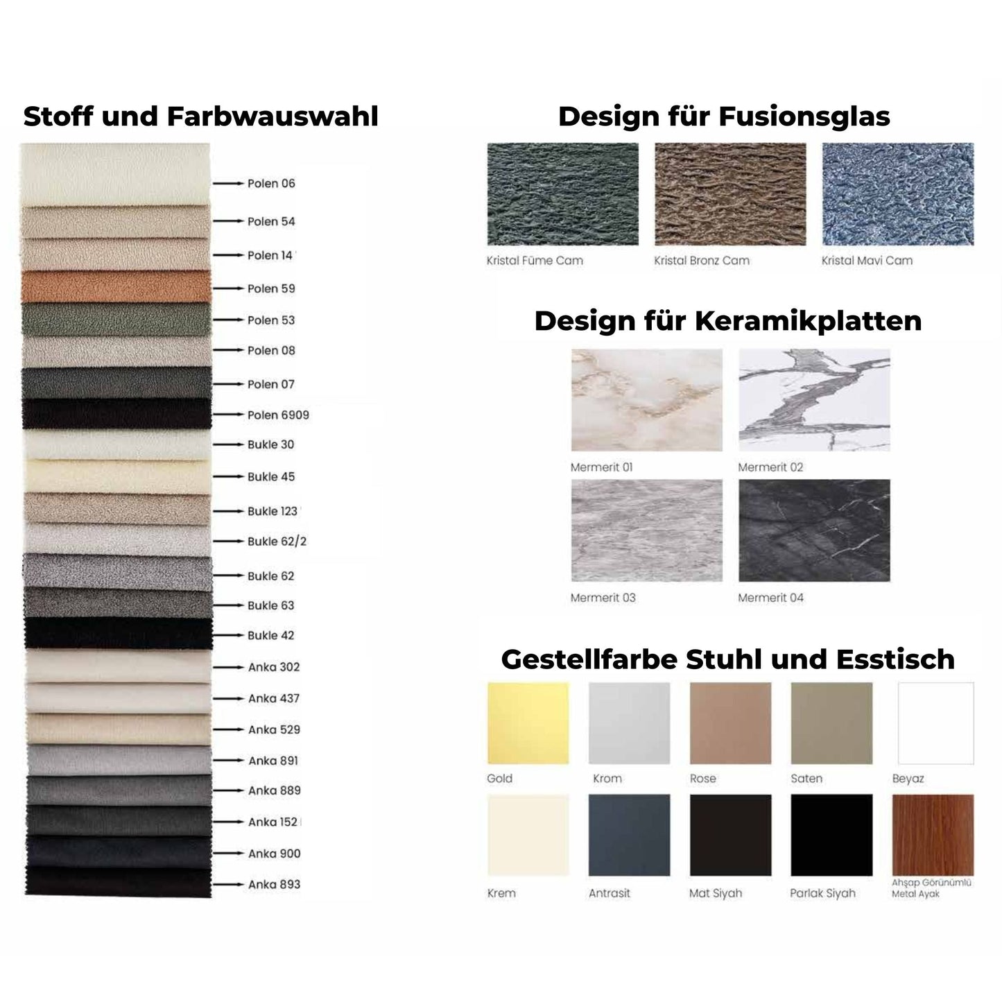 Vega Esstisch-Set Schwarz