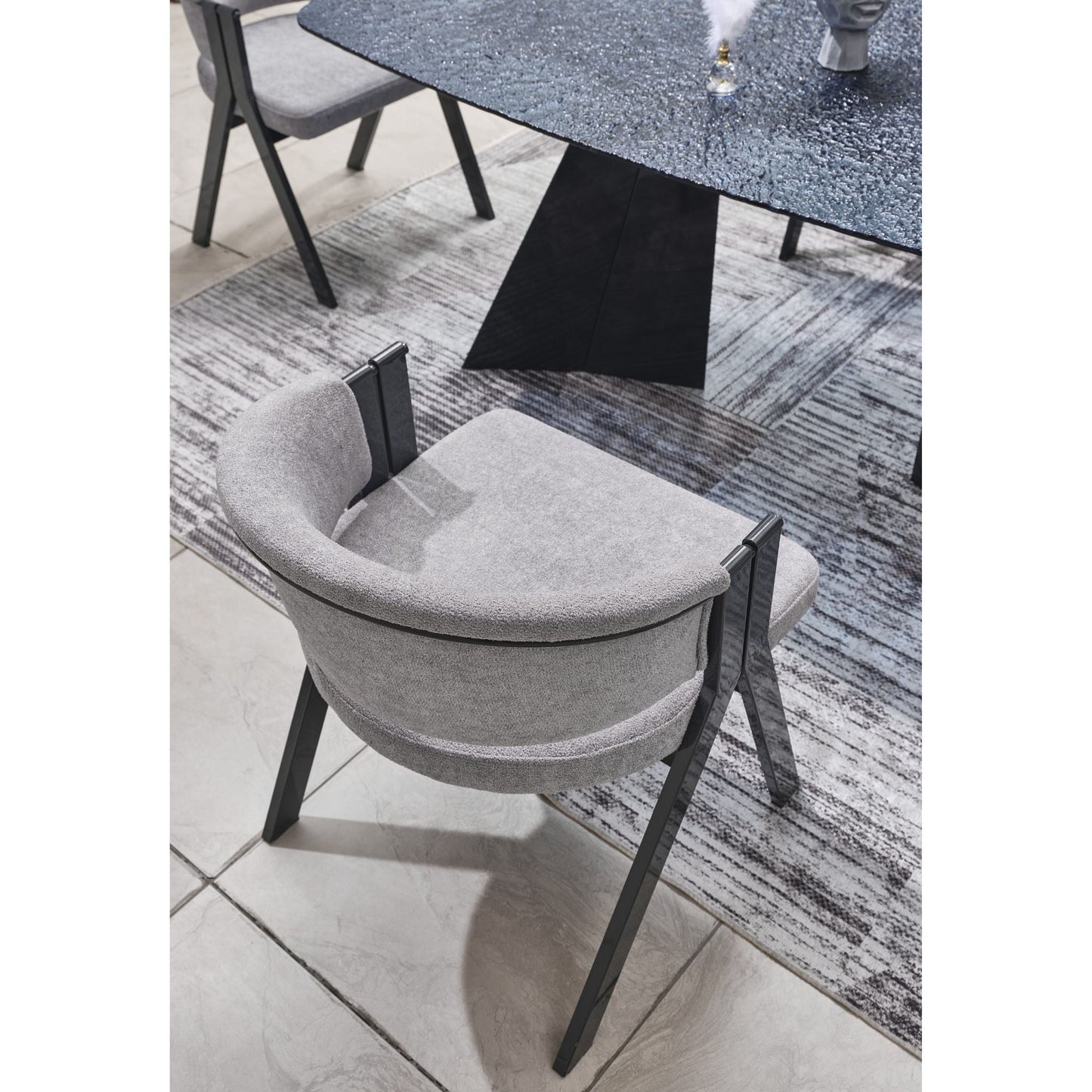 Pramit Kristall Esstisch-Set blau