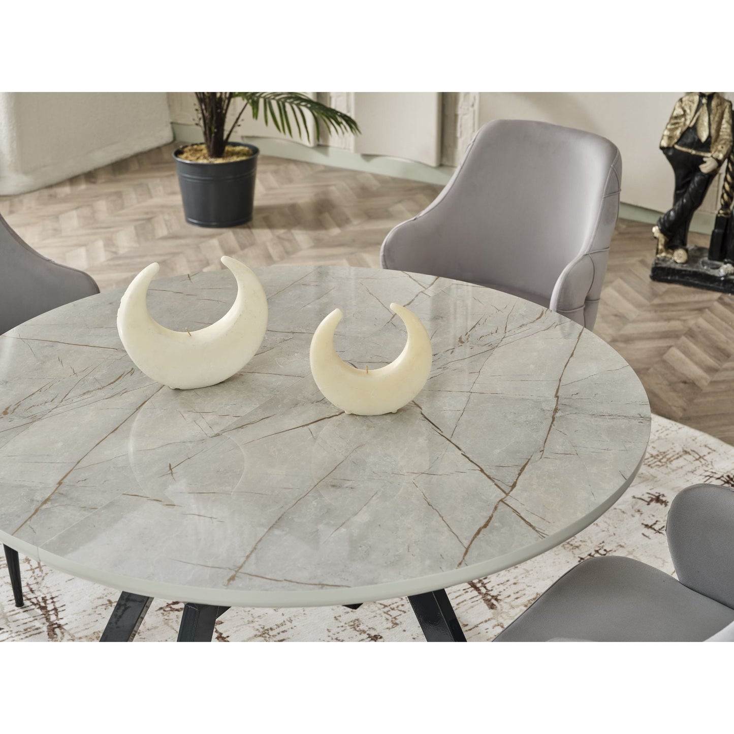 Tuna Esstisch-Set Grau