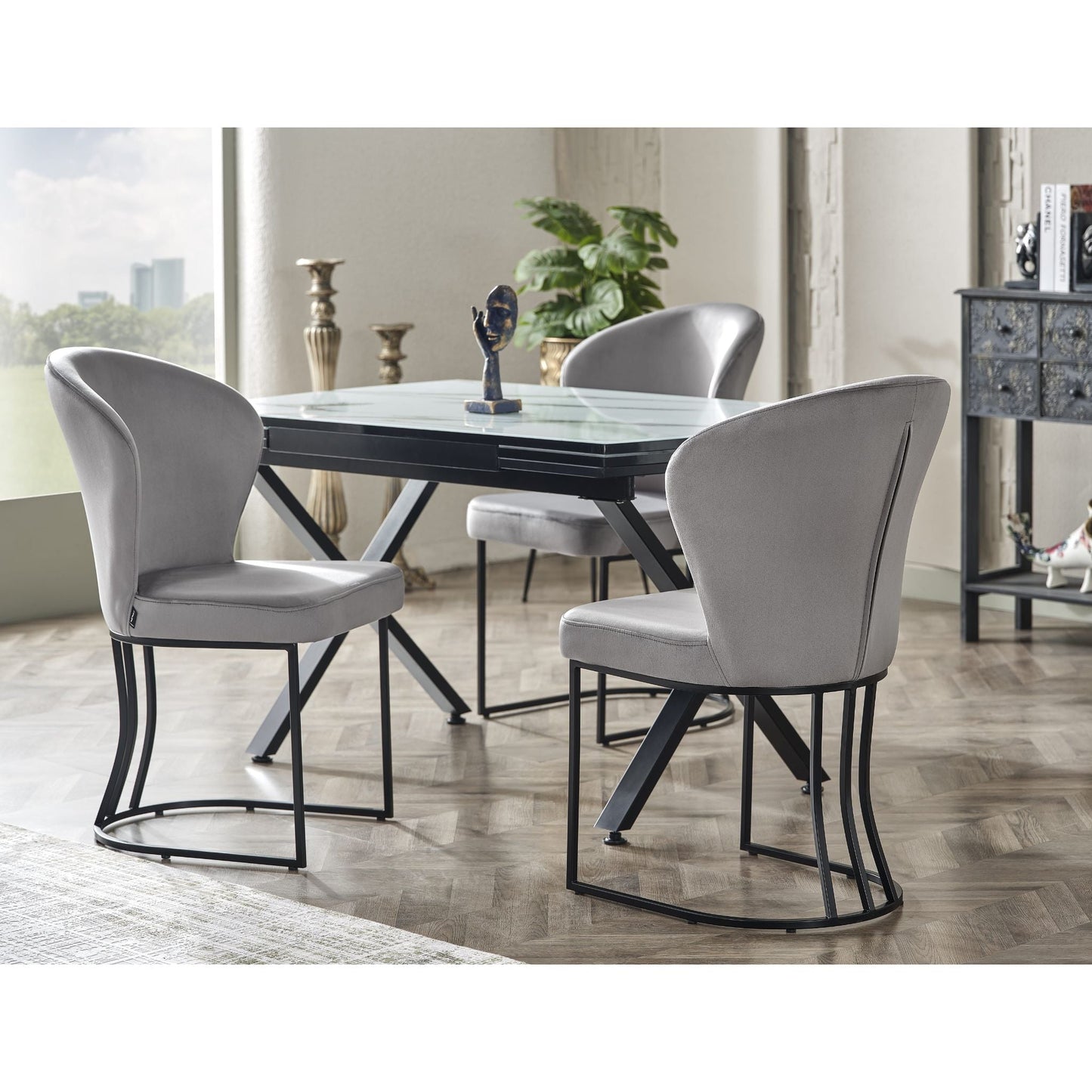 Vega Esstisch-Set Schwarz