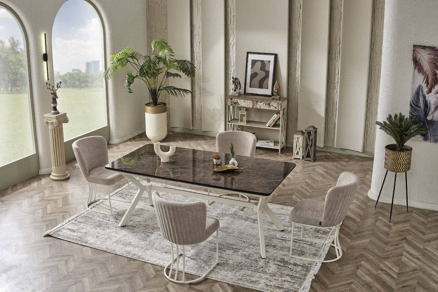 Milano Soft Esstisch-Set (160 → 200 cm)