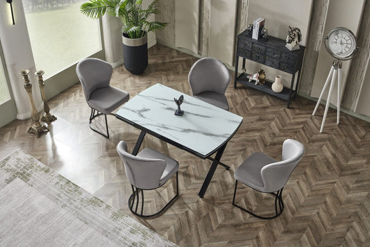 Vega Esstisch-Set Schwarz