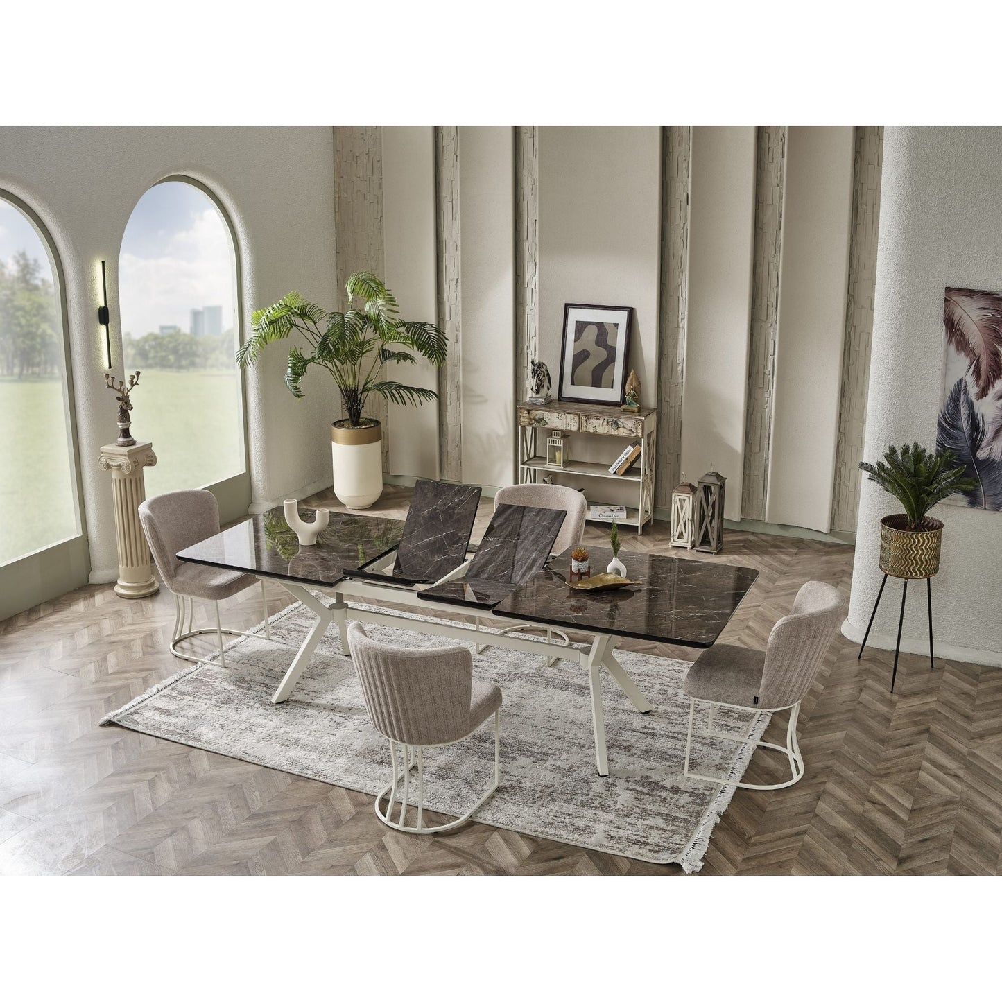 Milano Soft Esstisch-Set (160 → 200 cm)