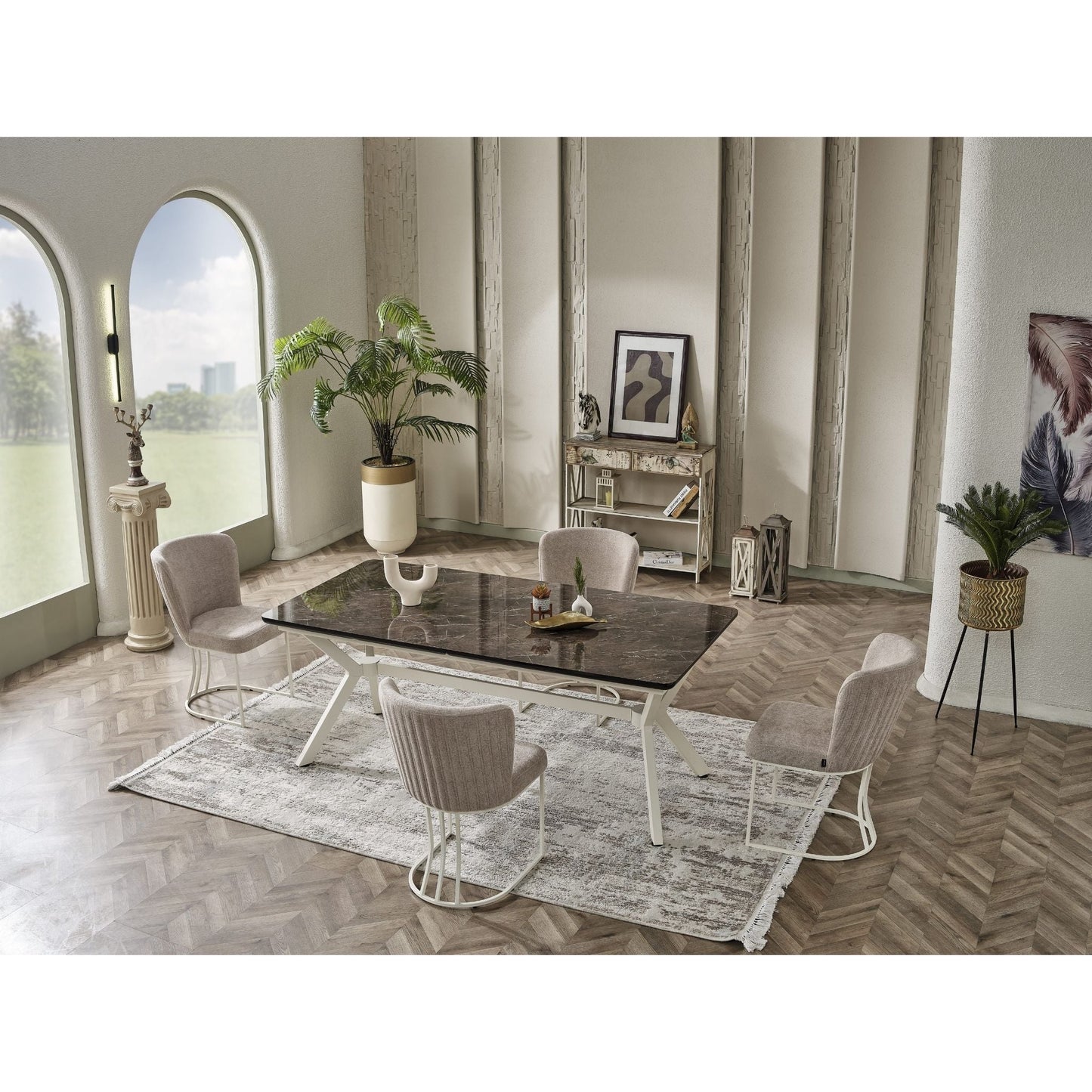 Milano Soft Esstisch-Set (160 → 200 cm)