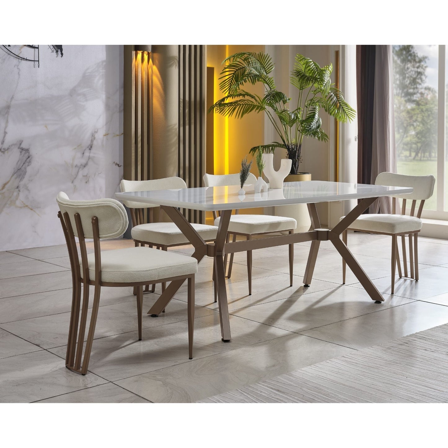 Milano Soft Esstisch-Set 180x90