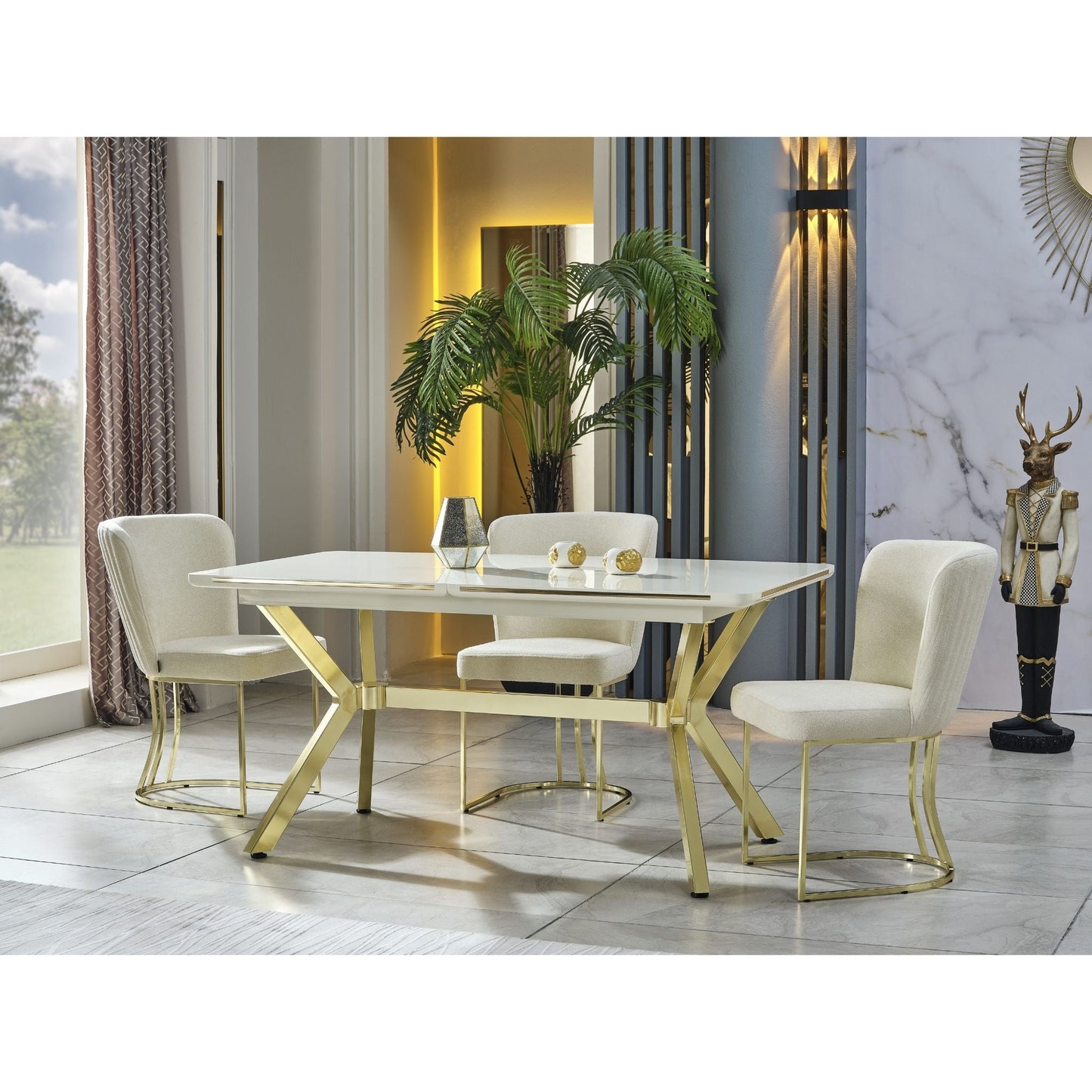 Milano Elite Esstisch-Set (160 → 200 cm)