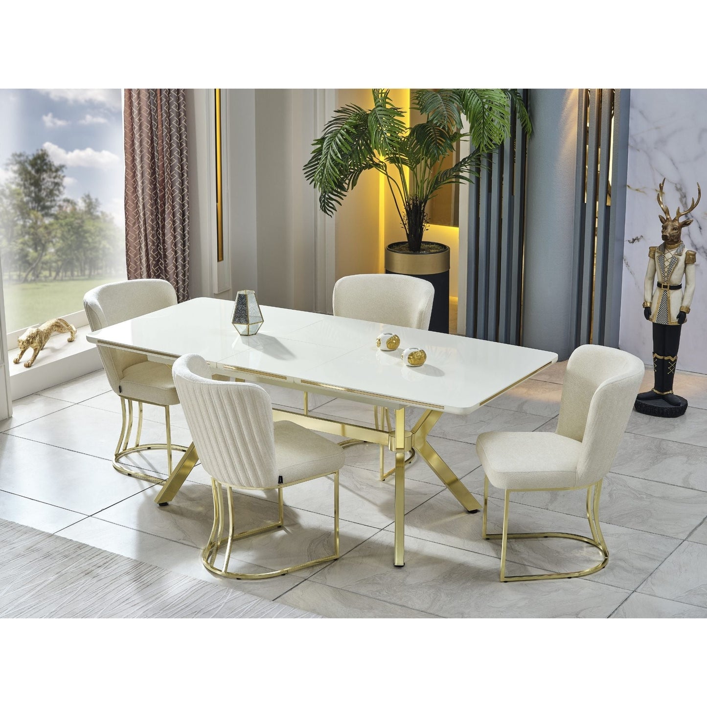 Milano Elite Esstisch-Set (160 → 200 cm)