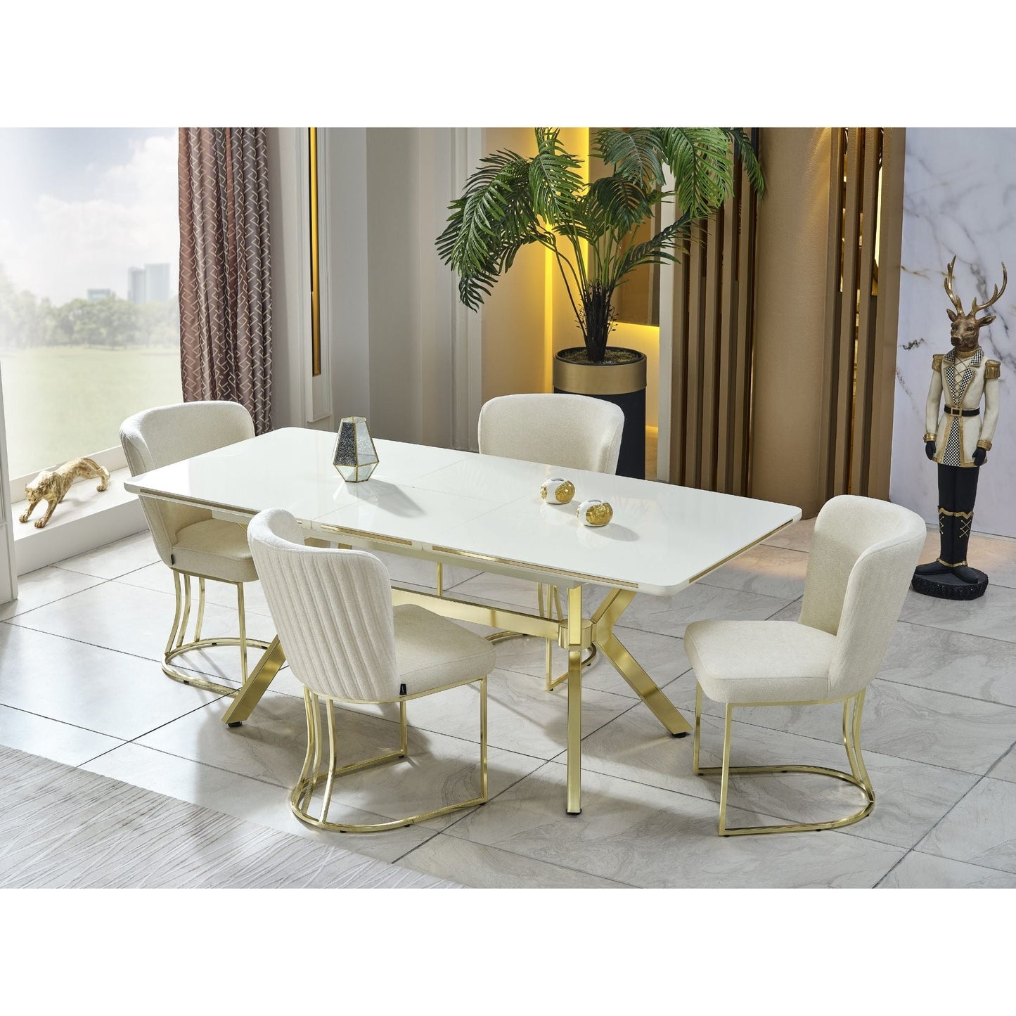 Milano Elite Esstisch-Set (160 → 200 cm)