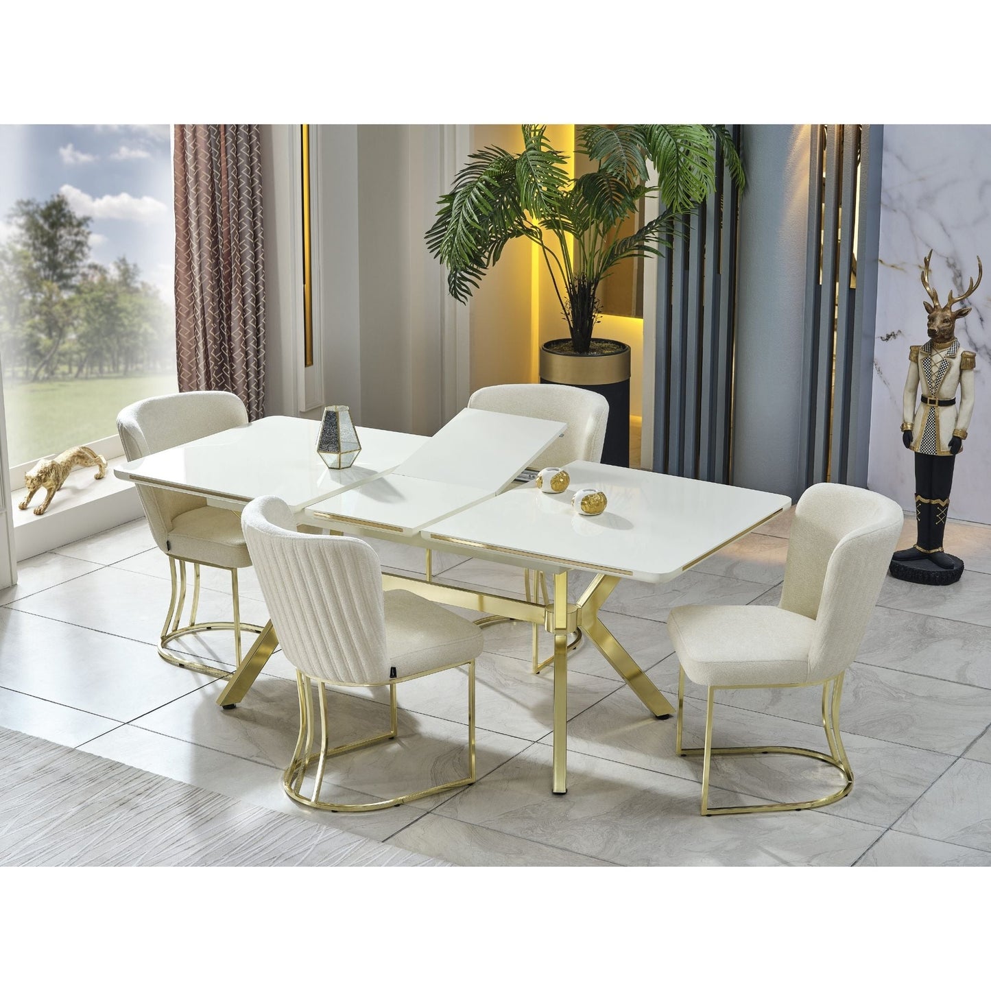 Milano Elite Esstisch-Set (160 → 200 cm)