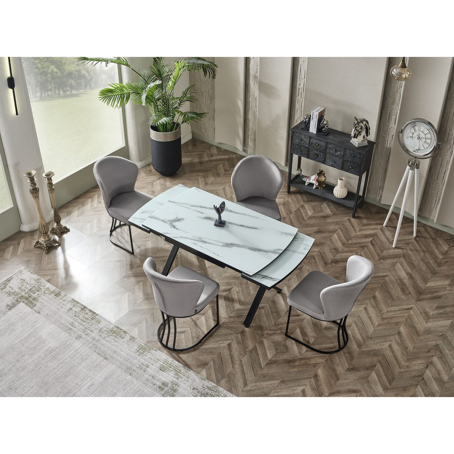 Vega Esstisch-Set Schwarz