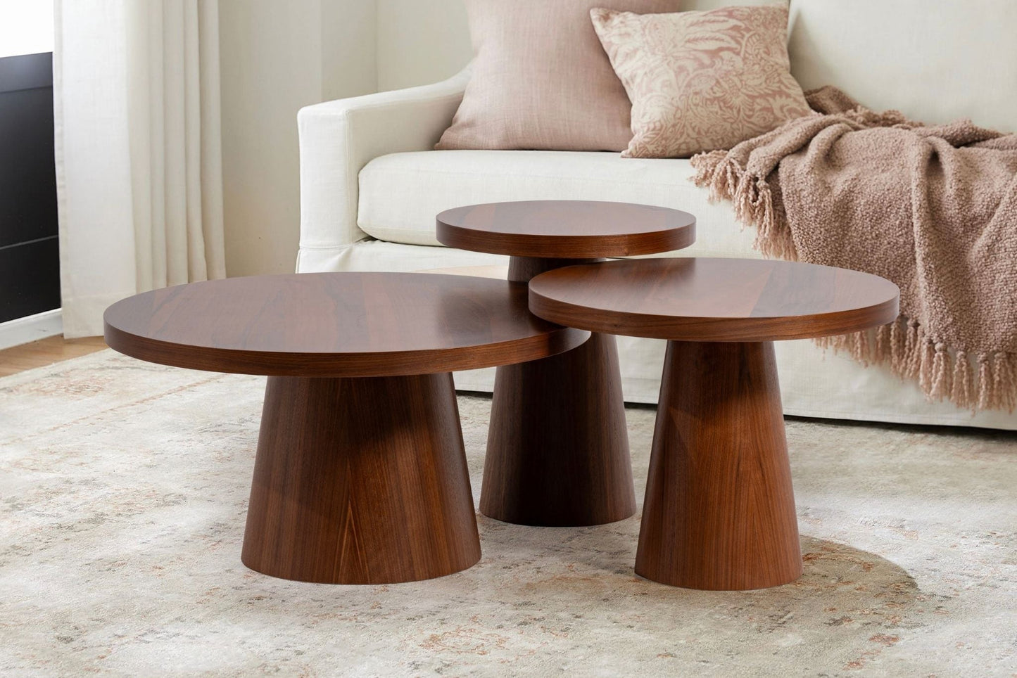 Vira Couchtisch-Set Walnuss