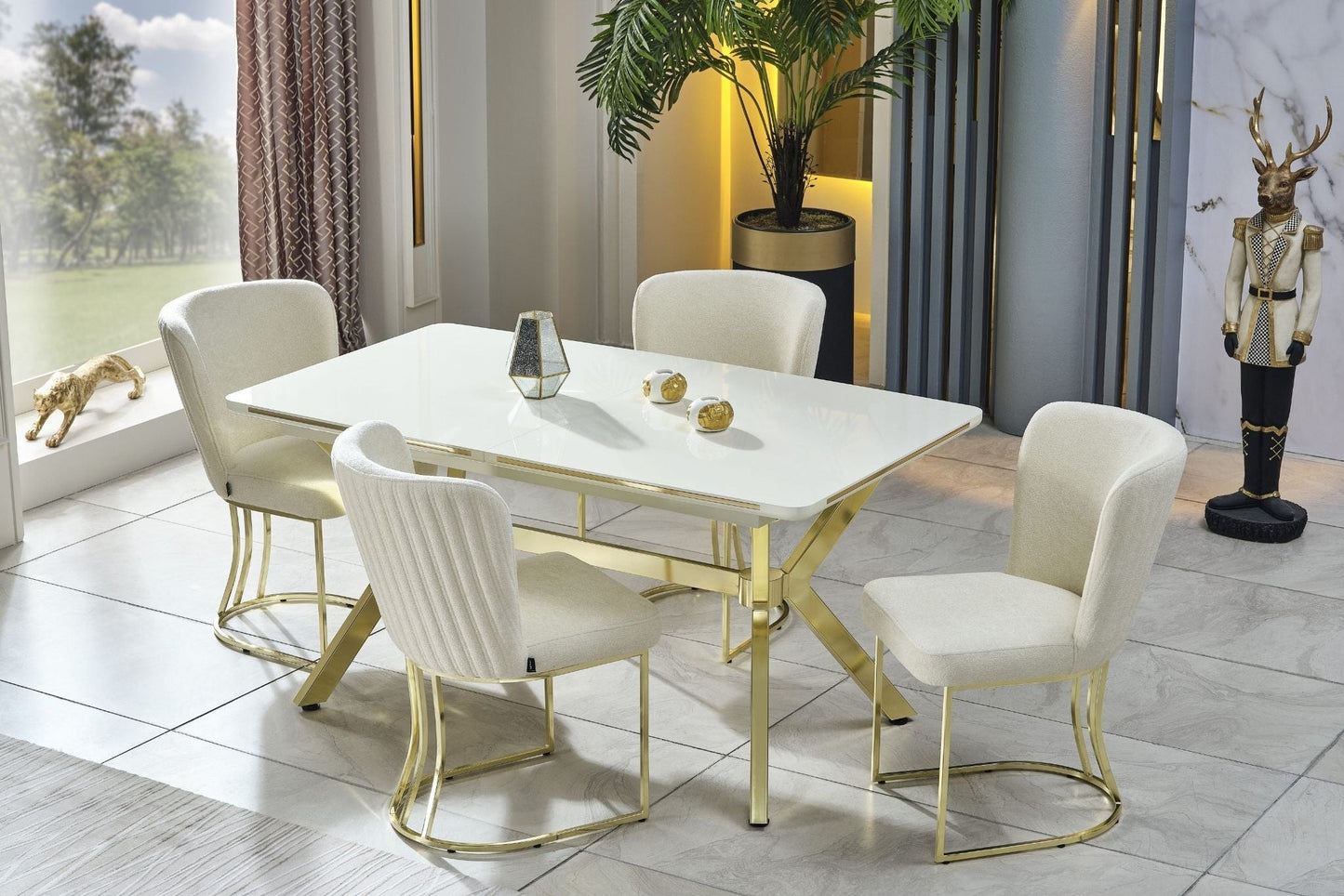 Milano Elite Esstisch-Set (160 → 200 cm)